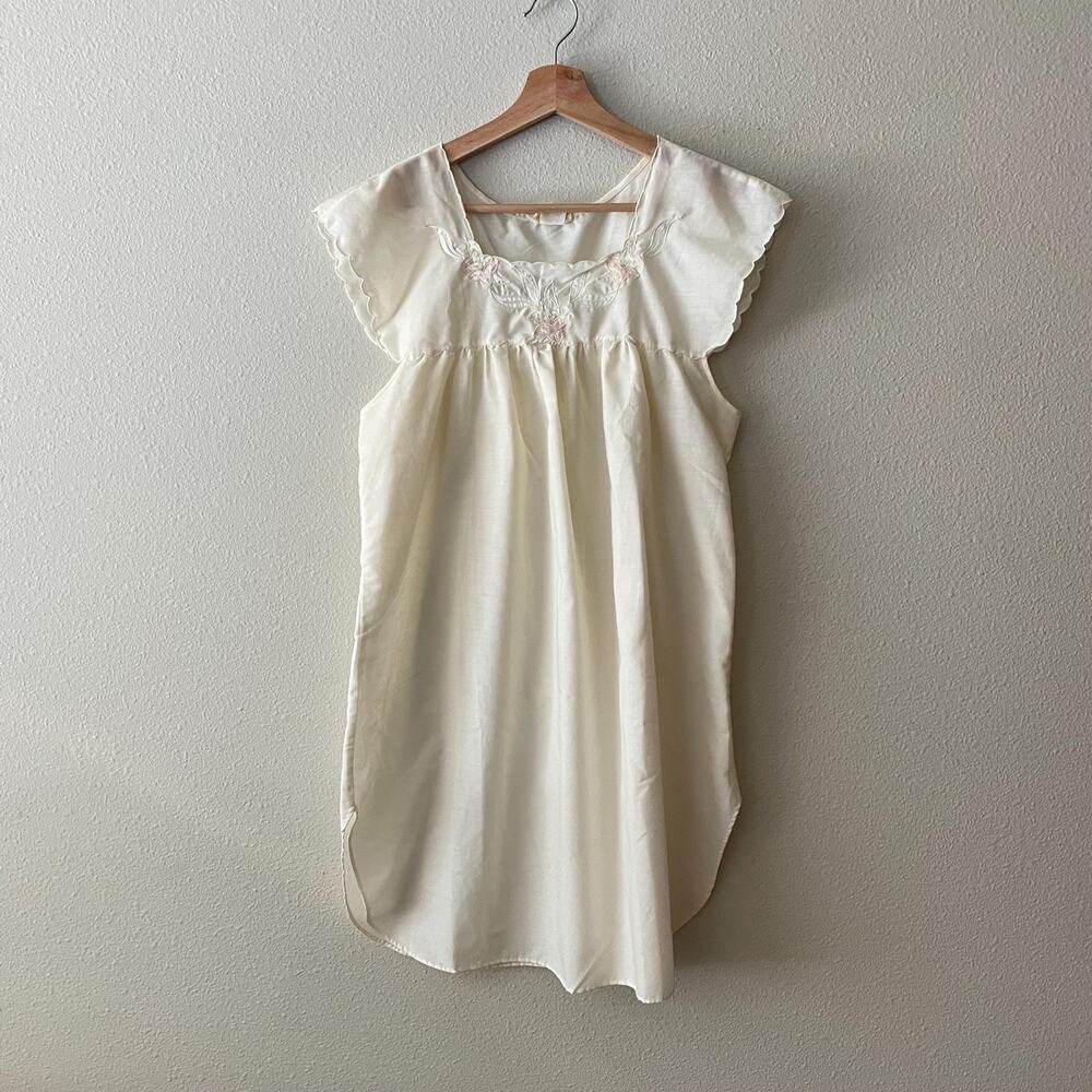 70s Vintage babydoll dress nightgown cottagecore coquette | XS/S - Picture 7 of 10